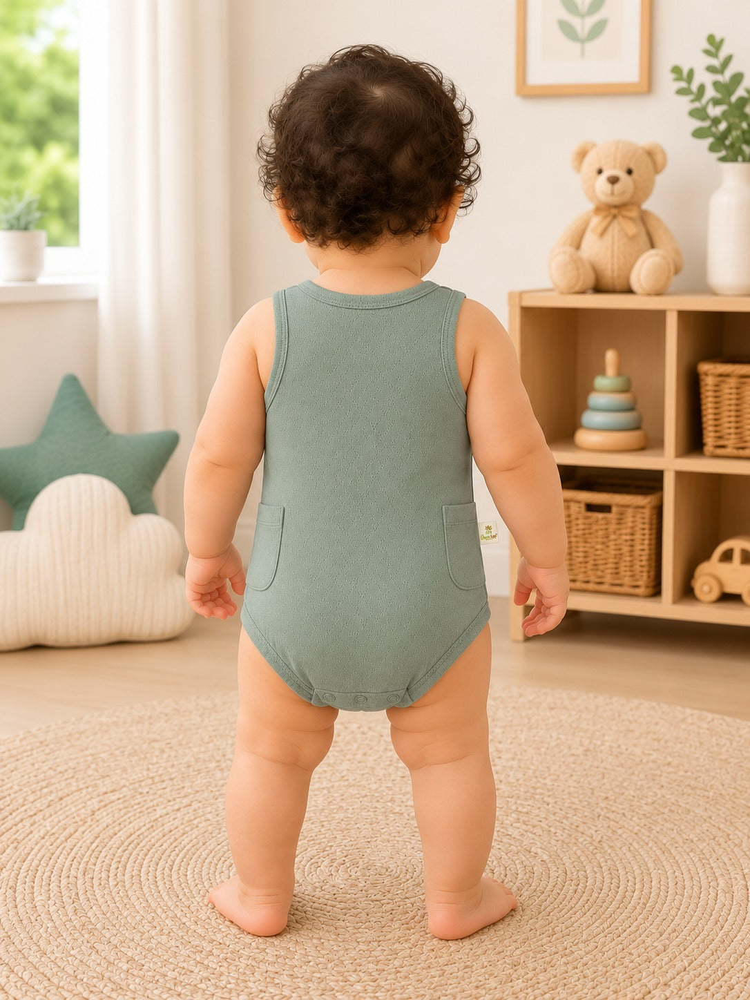 Pointelle|Unisex Romper|Sleeveless
