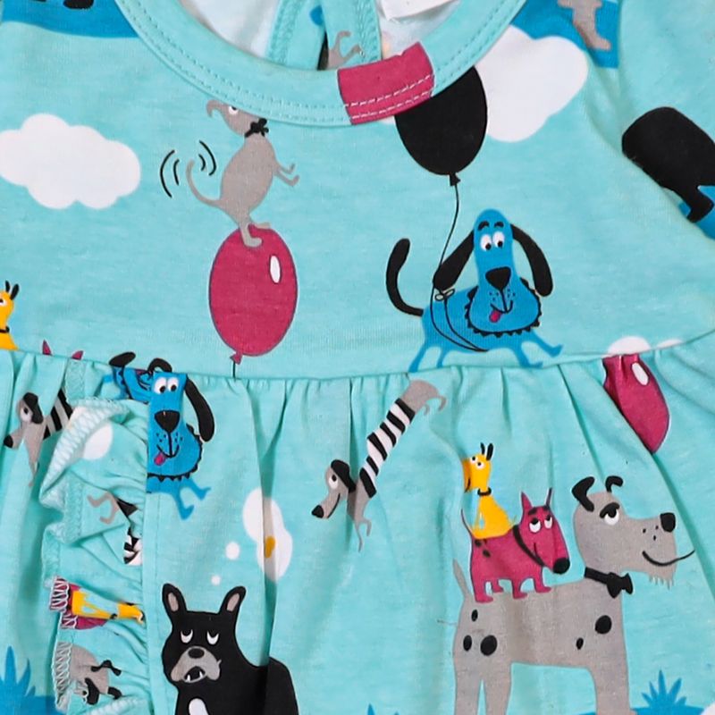 DOG PRNT WRAP OPEN DRESS