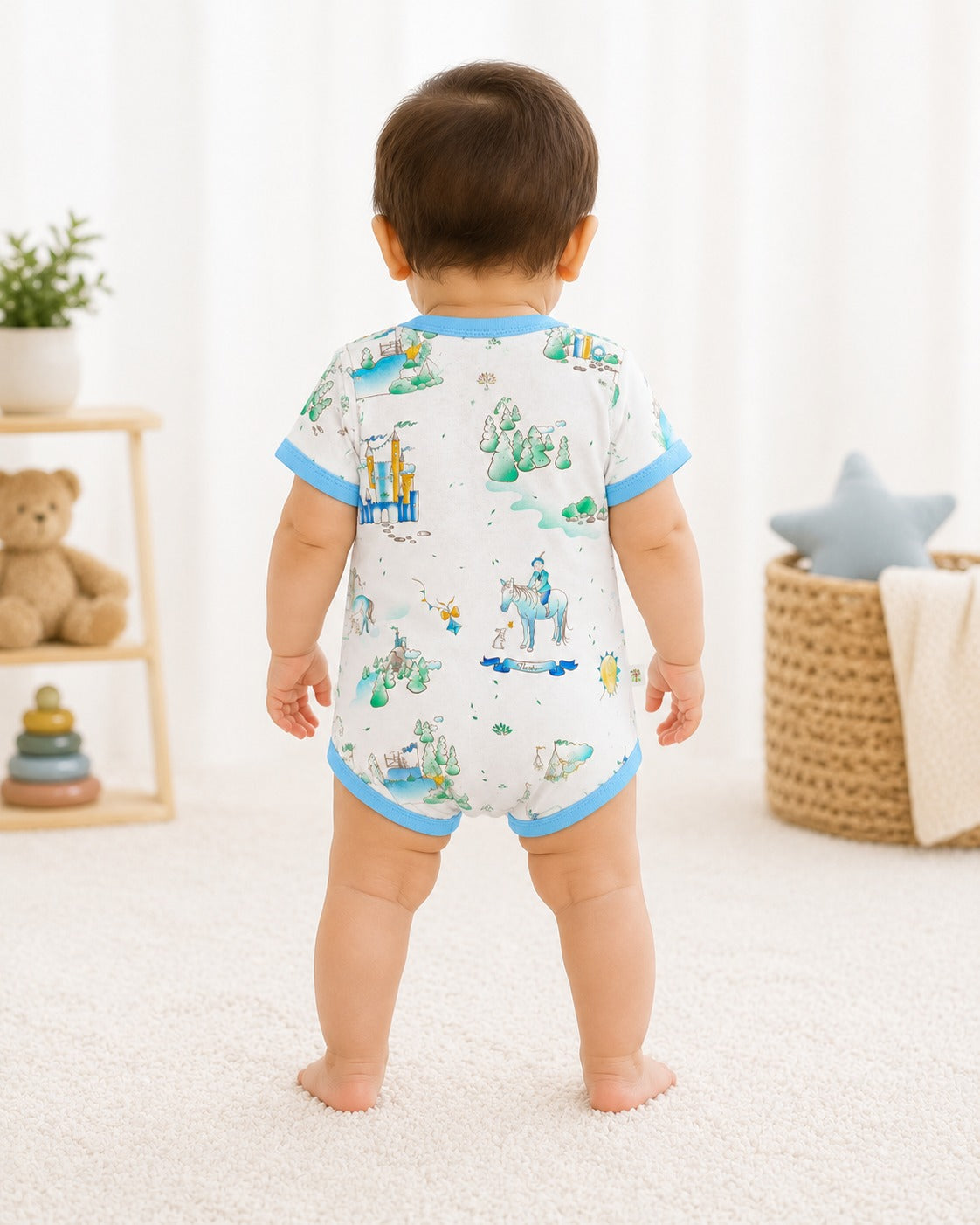 Baby Cotton Bodysuit|Half Sleeve