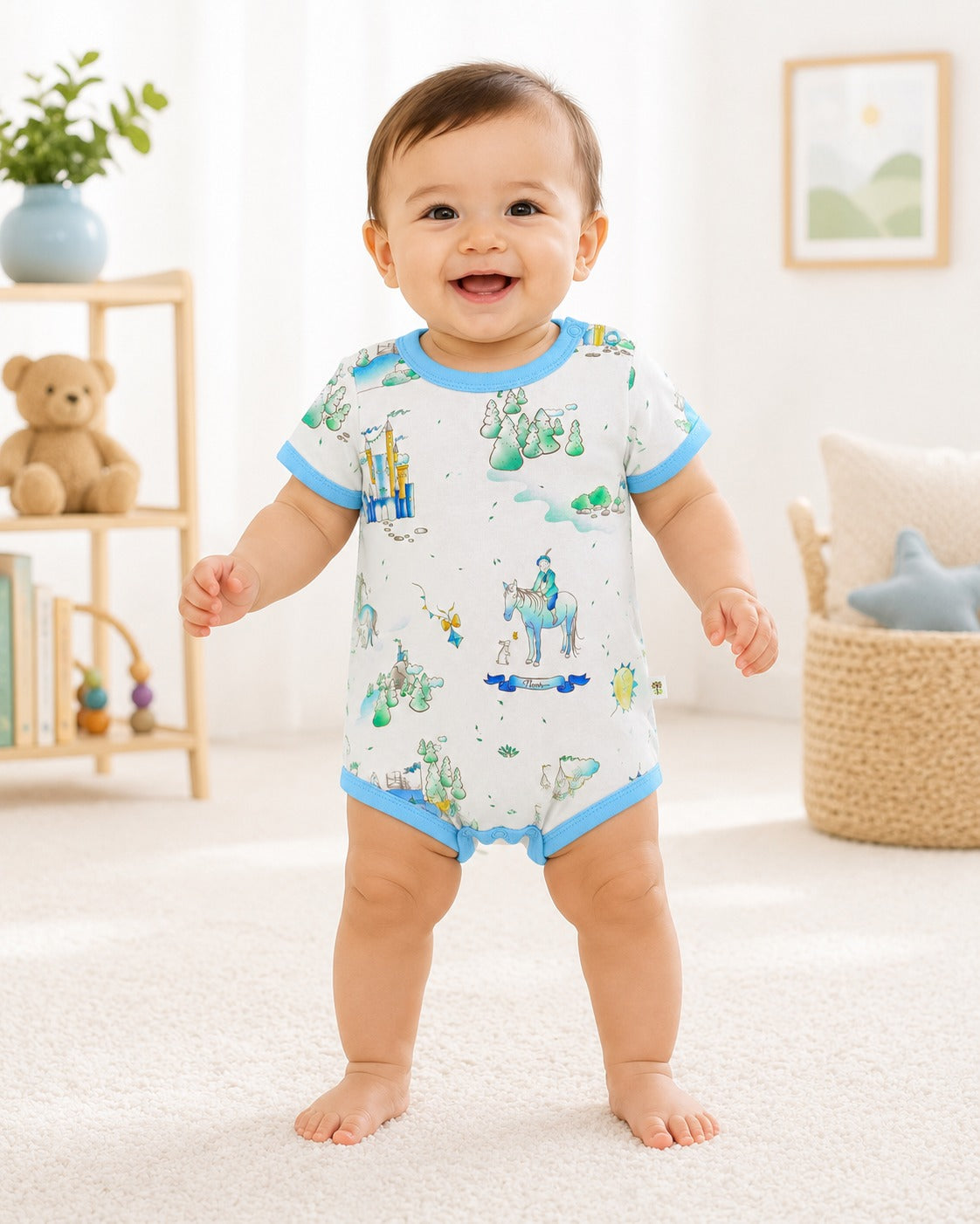 Baby Cotton Bodysuit|Half Sleeve