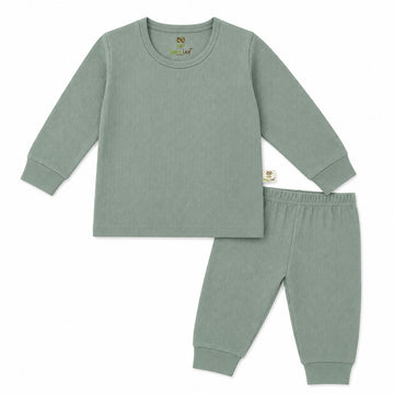 Pointelle | Unisex | Full Sleeve Tee & Pant Set