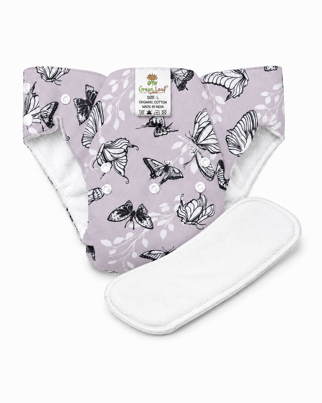 Washable Baby Diaper with Detachable Pad
