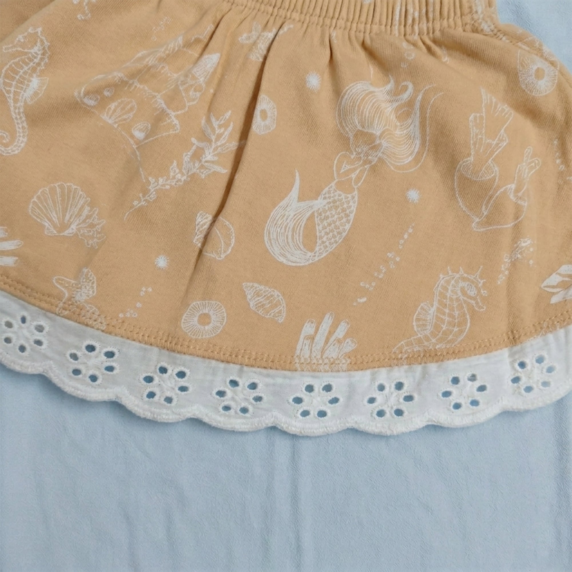 Skirt Bloomer - Mermaid/Mittens/Brown Flower