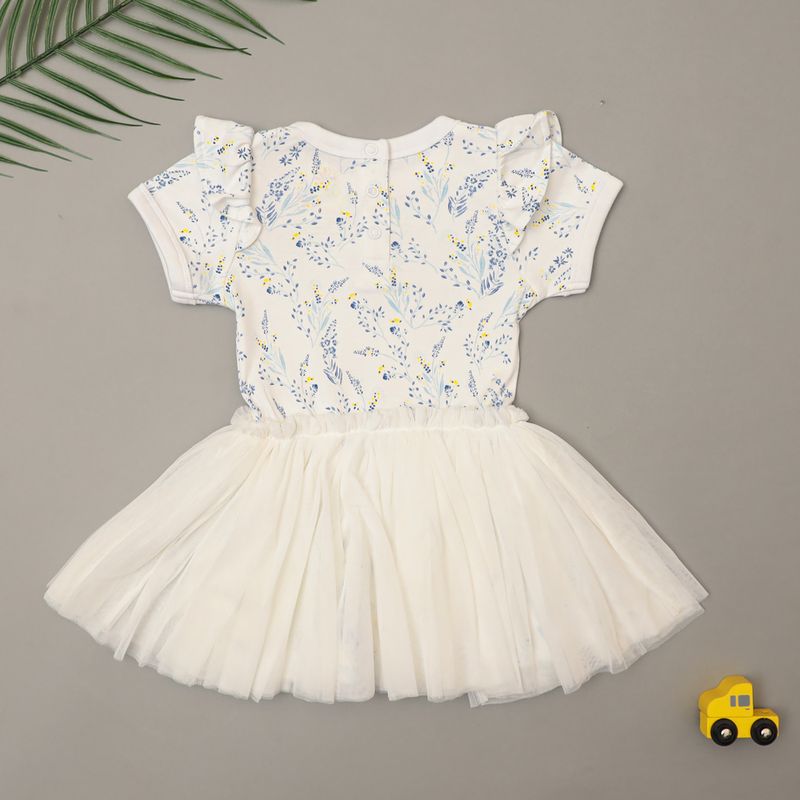 BLUE FLOWER TUTU DRESS WITHOUT MESS
