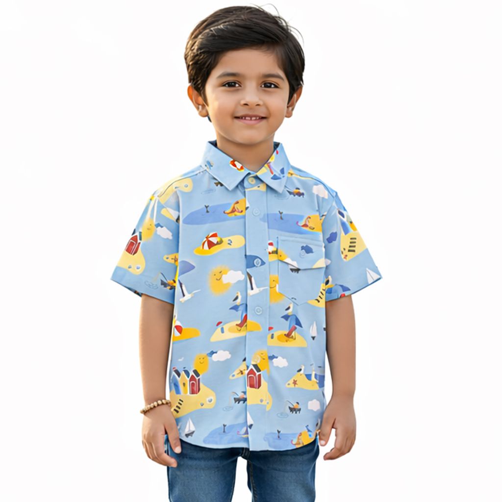 BEACH HOUSE FRONT OPEN SHIRT