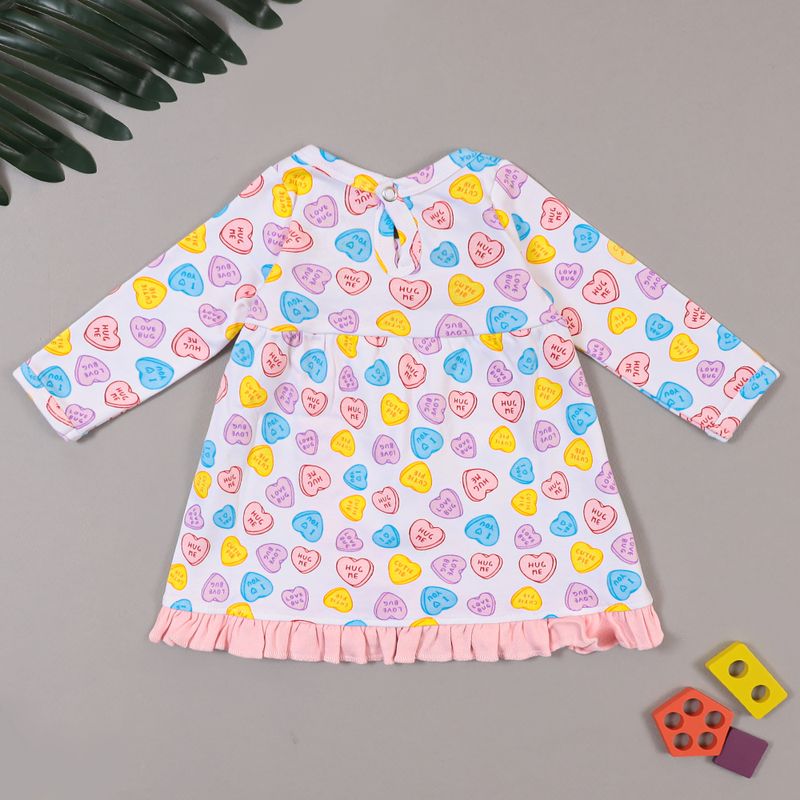 CANDY HEART WRAP OPEN DRESS