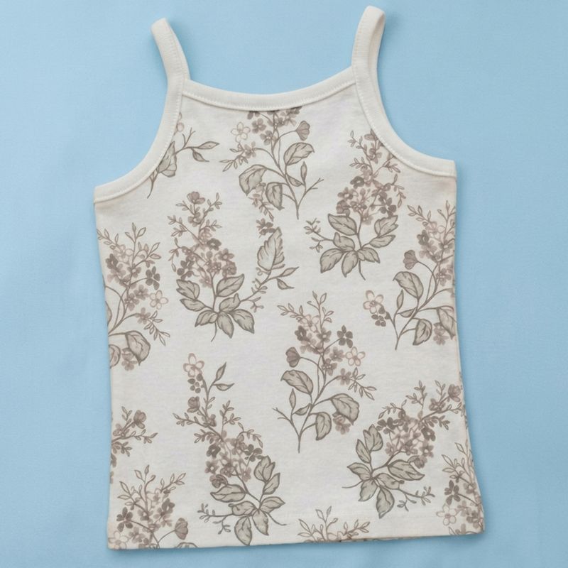 HALF WHITE BASE BROWN LEAF,MERMAID,MITTONS AOPGIRLS VEST