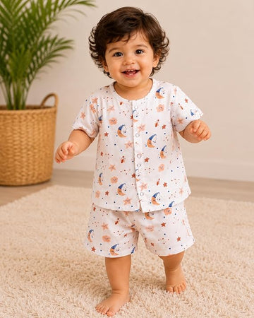 Baby Printed Jabla & Shorts Set