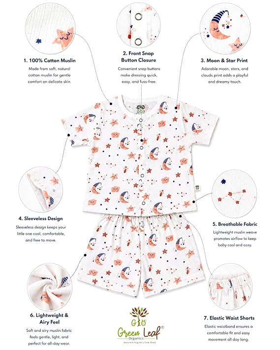 Baby Printed Jabla & Shorts Set