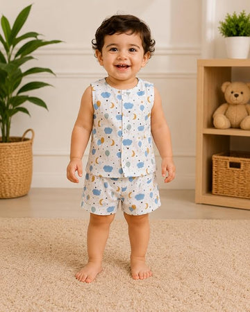Baby Printed Jabla & Shorts Set 2