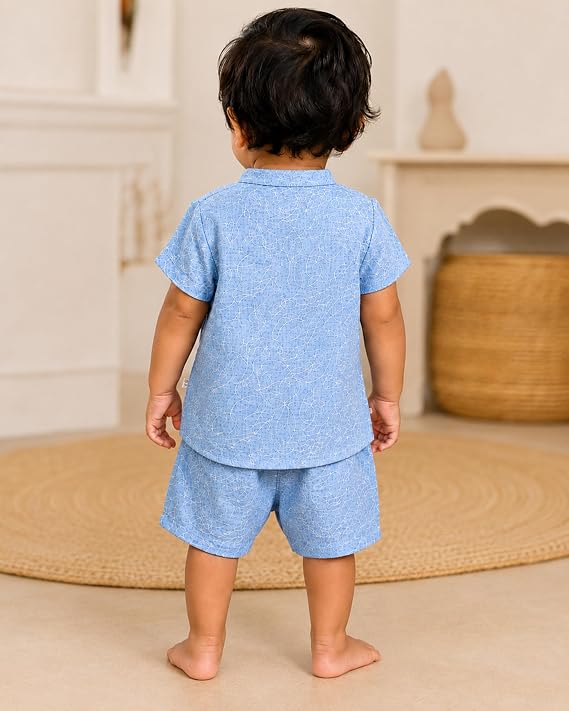 Baby Boys Printed T-Shirt & Shorts Set `