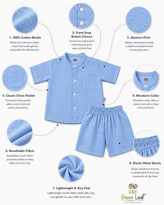 Baby Boys Printed T-Shirt & Shorts Set `