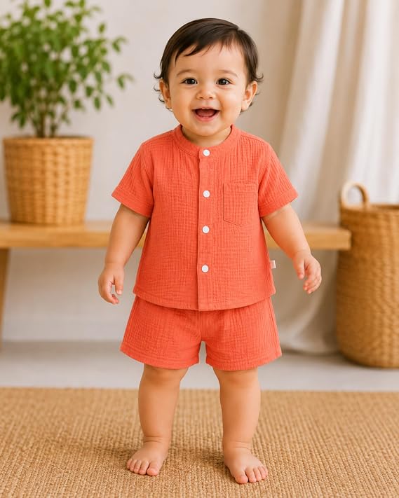 Baby Boys Printed T-Shirt & Shorts Set 2