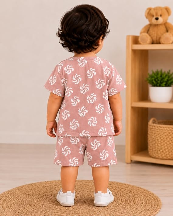 Baby Boys Printed T-Shirt & Shorts Set 3