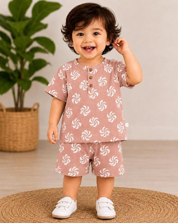 Baby Boys Printed T-Shirt & Shorts Set 3