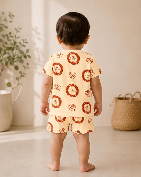 Baby Boys Printed T-Shirt & Shorts Set 4