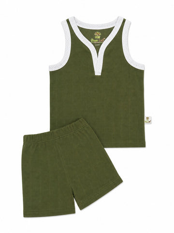 Muslin Co-ords | Comfortable Unisex Vest And Shorts Set