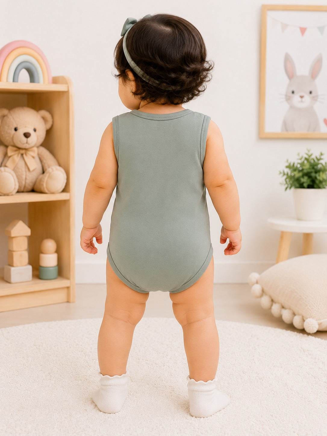 Baby Singlet Onesie with Snap Buttons | Sleeveless Bodysuit | Unisex