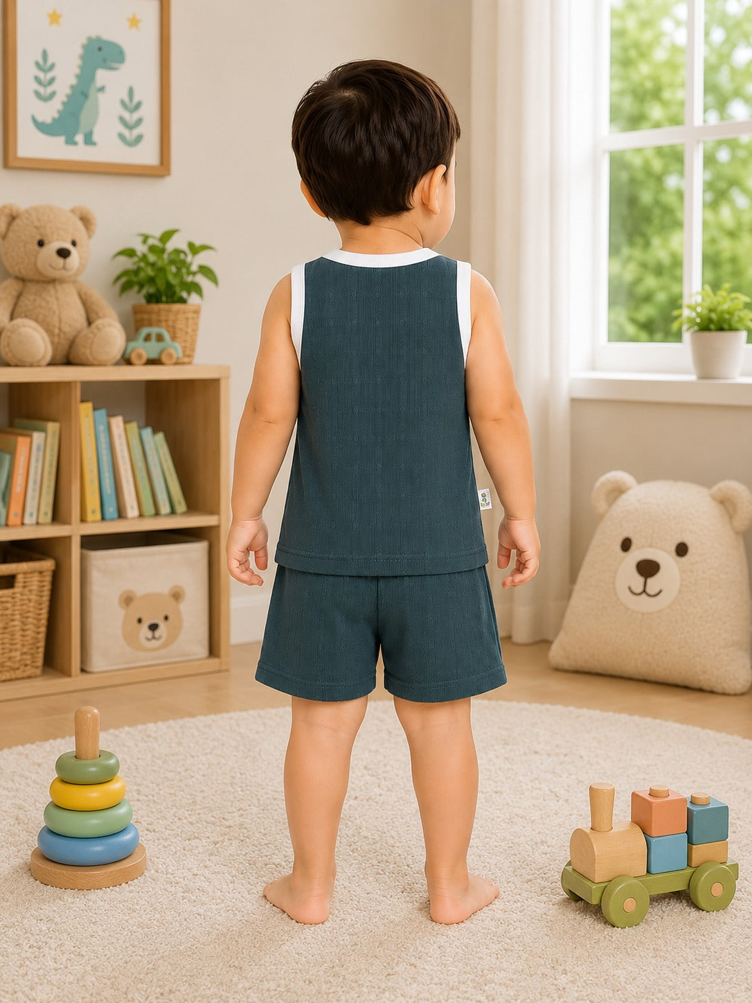 Muslin Co-ords | Comfortable Unisex Vest And Shorts Set