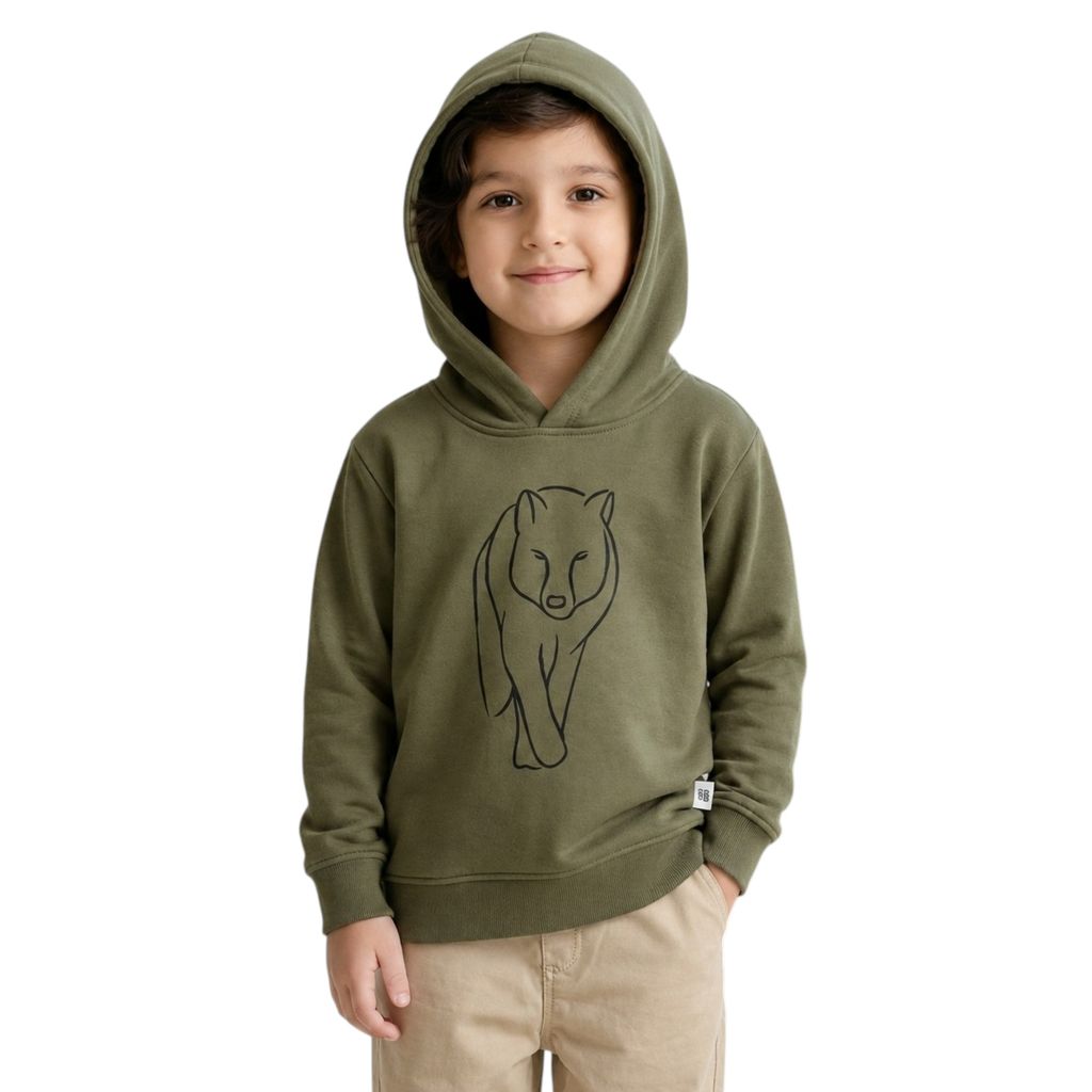 WOLF PRINT HOODIE