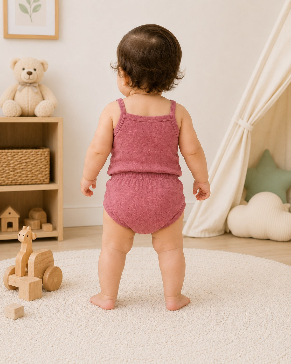 Pointelle Vest & Bloomer Set | Unisex
