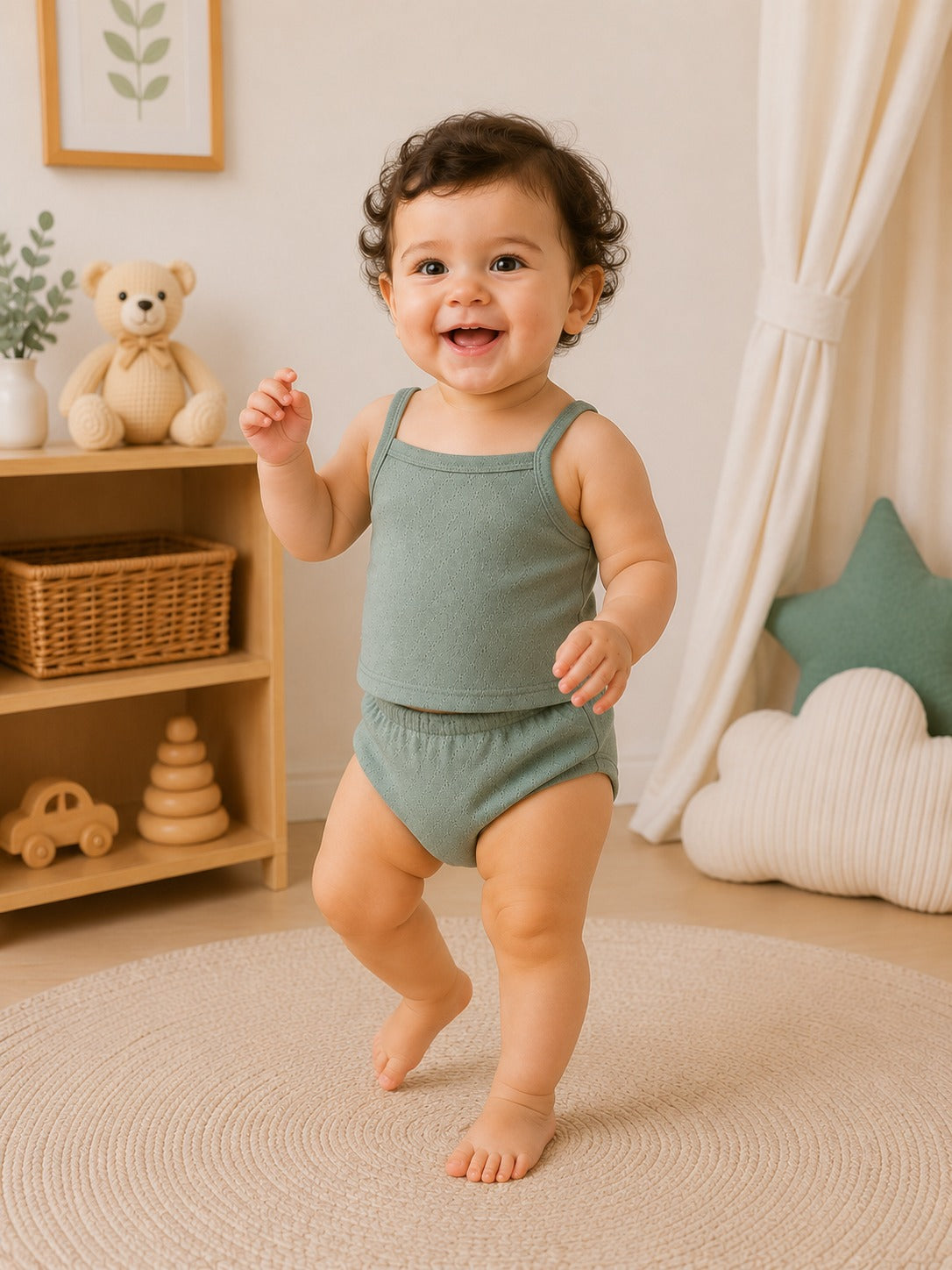 Pointelle Vest & Bloomers Set | Unisex