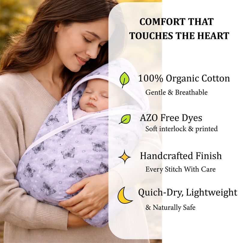 BUTTERFLY AOP HOOD-BLANKET